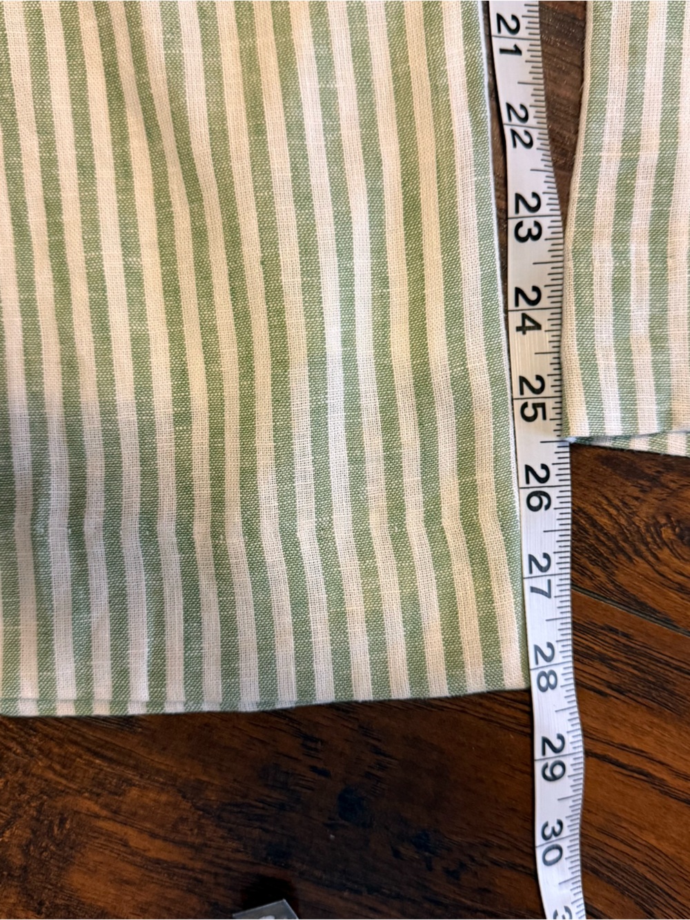 Abercrombie & Fitch Sage-Striped Linen Blend Wide-Leg Pants Size 6/28 - Picture 14 of 16